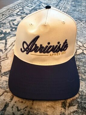 Arriviste Two-Tone Cream & Navy Baseball Cap